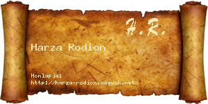 Harza Rodion névjegykártya